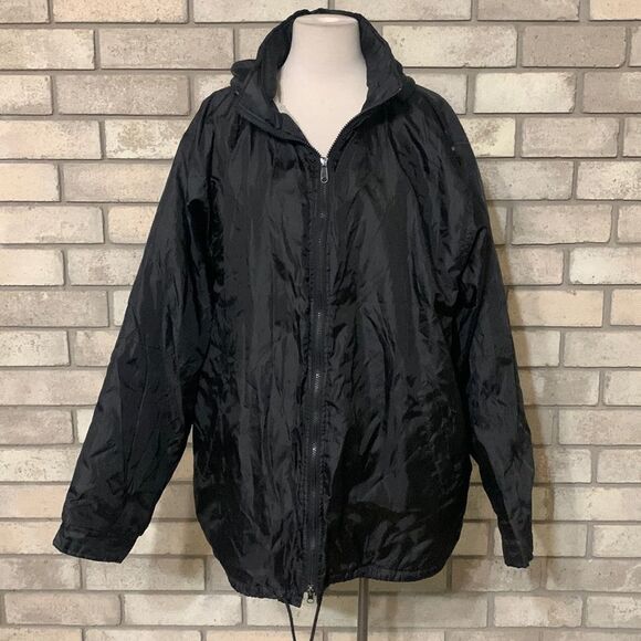 VINTAGE MEN  Casual place jacket fleece lining with hood attached Xl - Picture 1 of 5